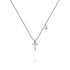 Solid 925 Sterling Silver Initial Crystal Personalised Alphabet Letter Necklace Silver